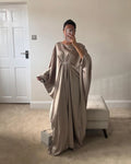 *Product Name*: Golden Silk Kaftan Women Eid Party Wear