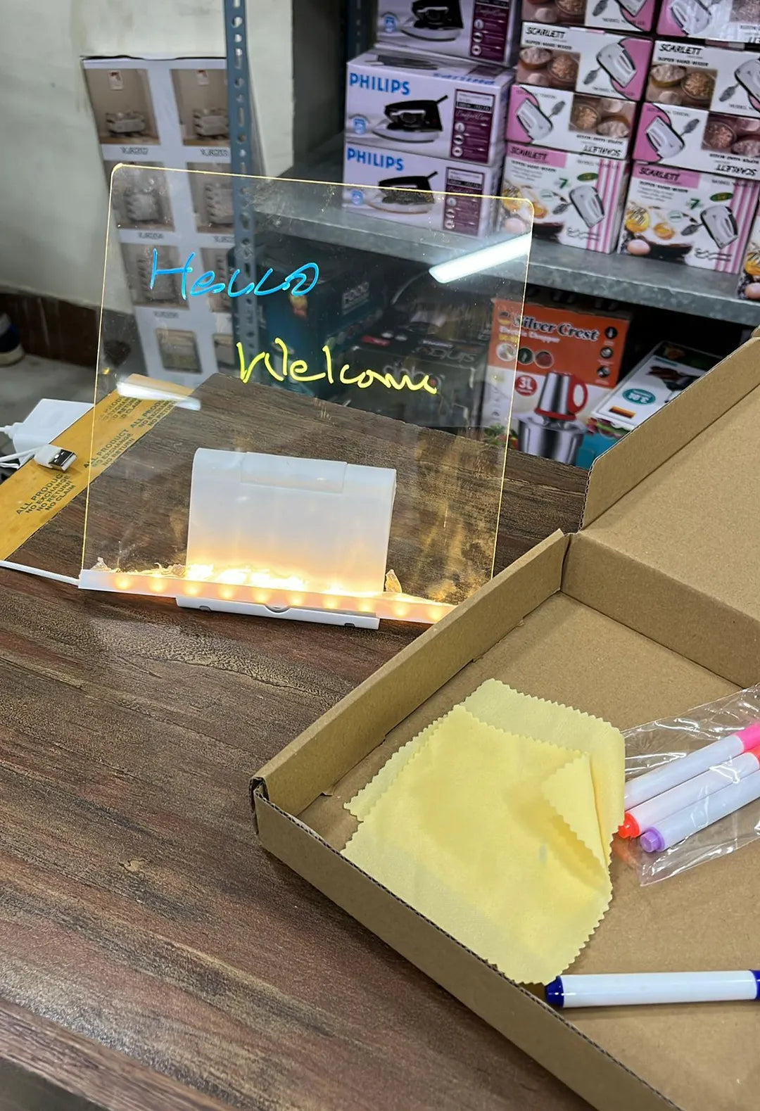 *Product Name*: DIY Acrylic LED Writing Board with Glow & Neon Effects