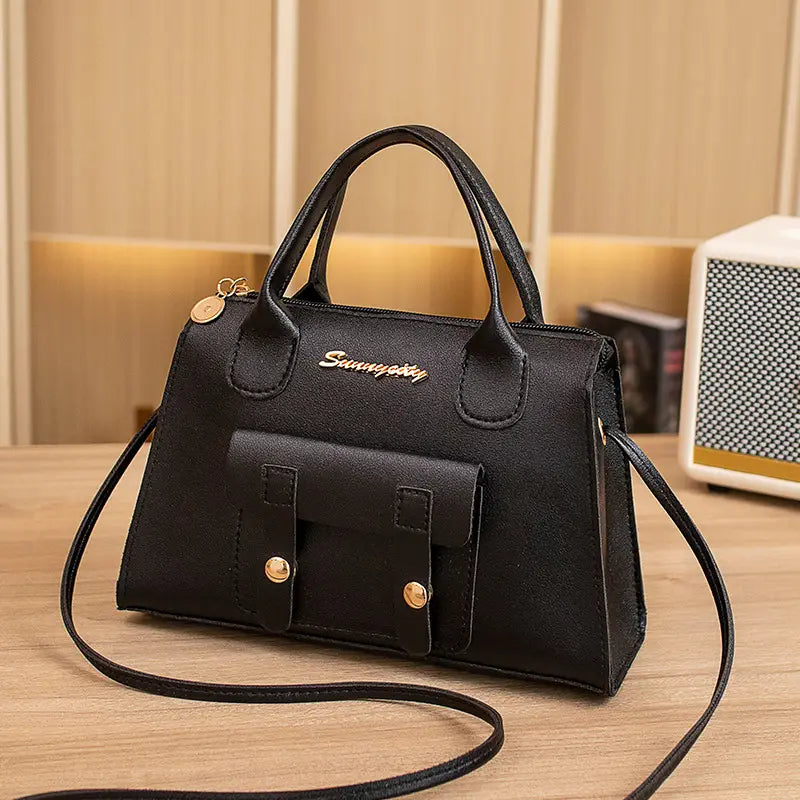 Black Korean Style Women's Shoulder Bag 2023