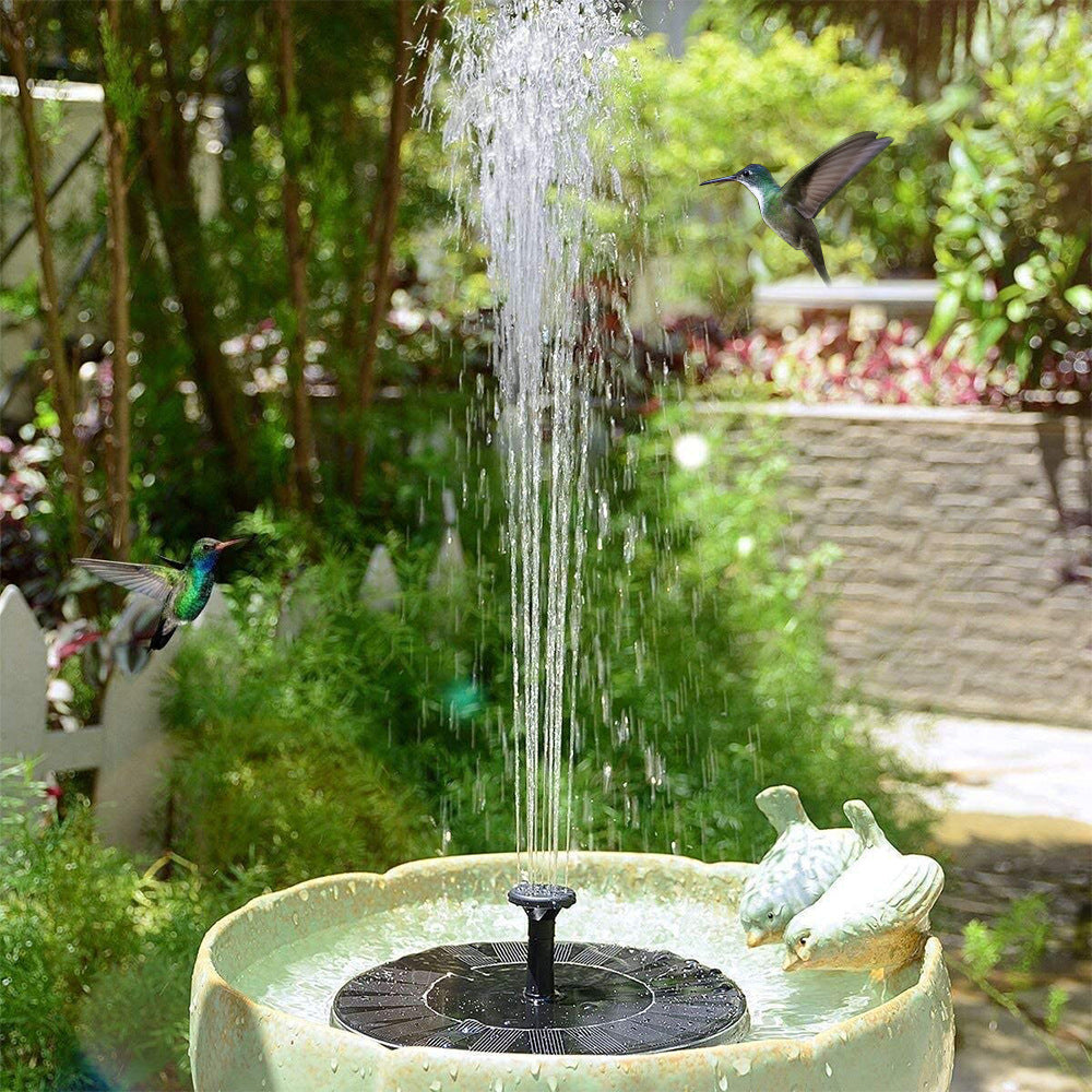 Solar Powered Floating Fountain with Colorful Lights